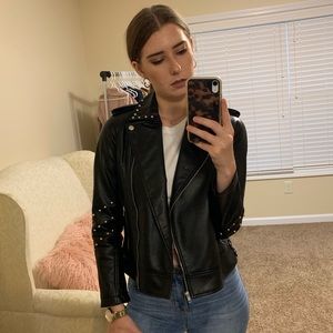 Black BBDakota Jerilyn moto faux leather jacket